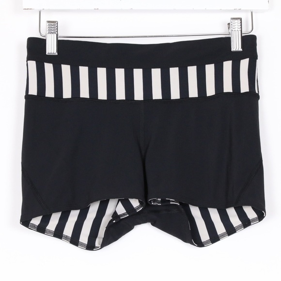Lululemon Striped Spandex Shorts - Picture 1 of 5